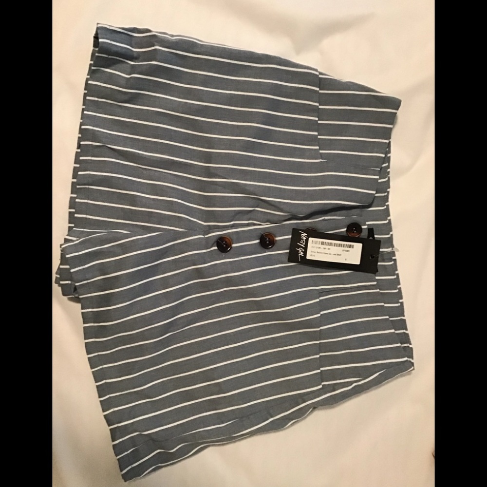 Blue pin stripe shorts
